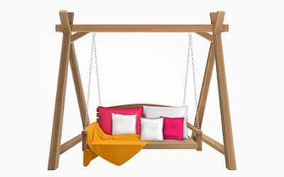 wood swing sets or metal swing sets